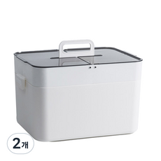Ttani's 家用急救藥品整理盒 BGN100 白色, 2個
