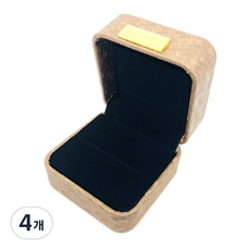 Bami Shop 蜂巢戒指 求婚結婚禮物盒, 棕色, 4個