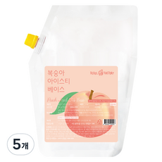 서울팩토리 복숭아 아이스티 베이스, 2kg, 5개