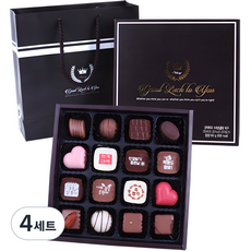 DIYOU Good Luck To You 大學學測祈福合格手工巧克力 16入 + 提袋組, 160g, 4套