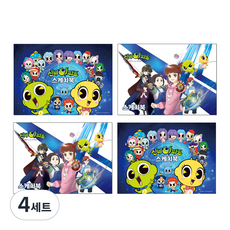 Mongdang辛比的怪怪屋可重複使用素描本 2種*2入組, 345 x 248 毫米, 40張, 4套