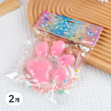 Milal Company 紓壓揉捏手腕靠墊 水晶粉紅貓爪, 2個