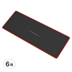 요이치 게이밍 마우스 장패드 800 x 300 x 5 mm, 블랙 + 레드, 6개