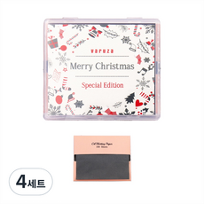 바루쟈 거울케이스 오일 석션 페이퍼 크리스마스 에디션 1, 400매입, 4세트