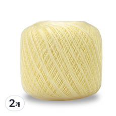 미소털실 파이스타 레이스 뜨개실 50g, 73 라이트레몬, 2개