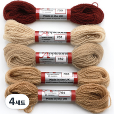 JoyJasu Appleton 羊毛繡線 5件組, 4套, 759, 761, 762, 763, 754