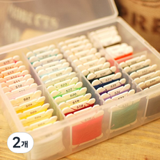 비앤비 보빈실 53색 양모펠트실 풀세트 2단함 포함, 혼합색상, 2개