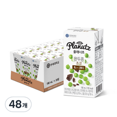 플래너츠 완두콩 초코 두유, 190ml, 48개