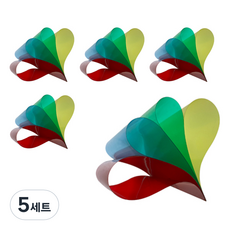 PVC 透明彩色膠片 4款 x 5p組合, A4, 5套, 100個