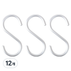 Kotech 鋁製S型掛鉤 中 84mm 3入, 12個, 單色