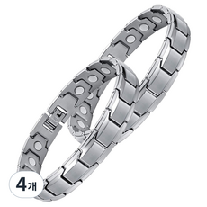 포텐키트 멋진 팔찌 실버 22 x 1.2 cm, 4개