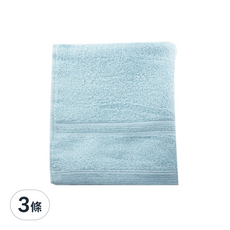 non-no 儂儂 細柔毛巾 棉紗 吸水快乾 雙股紗織造 雙倍吸水 耐磨不掉棉絮, 藍色, 3條
