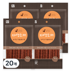 굿데이 자연소재 강아지 간식, 오리고기육포스틱 맛, 180g, 20개