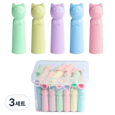 나리다 고양이 연필 보호캡 30p + 케이스 세트, 랜덤발송(보호캡), 3세트