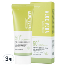 cosmate Real Nature 蘆薈防曬霜 SPF50+ PA++++, 3個, 60ml