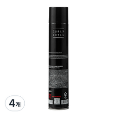 커리쉴 새틴 앤 에어리 스프레이 익스트림 홀드, 300ml, 4개
