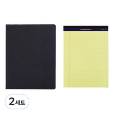 思丹達赫里蒂奇 文件板夾 + A4美式法律筆記本, 黑色, 2套