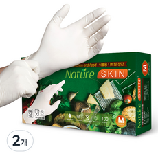아베나 요리용 니트릴 위생장갑, 중(M), 2개