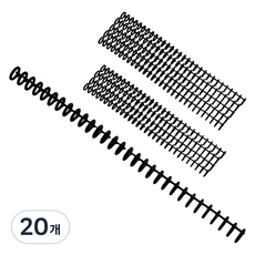 무아누 30공 바인더 루즈링, 블랙, 20개, 12mm