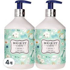 부케가르니 바디로션 소프트코튼향, 520ml, 4개