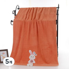 원이네 사랑스러운 토끼 바스타월 300g, 오렌지, 5개