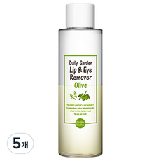홀리카홀리카 촉촉 올리브 데일리 가든 립 앤 아이 리무버, 200ml, 5개