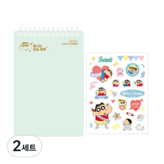 Flyingwhales 蠟筆小新 100天讀書計畫本, 用功小新, 2套