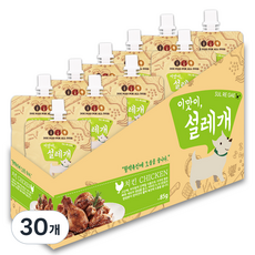 헬로도기 반려동물 설레개 짜먹는 간식, 치킨맛, 85g, 30개