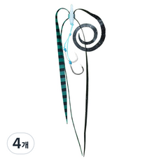 실버캐스트 뉴 참돔 타이라바 스커트, 블펄 그린줄문의, 4개, 10g