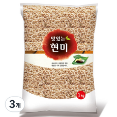 동진협동미곡종합처리장 맛있는 현미, 3kg, 3개