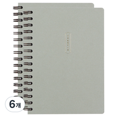 핑크풋 마음기록 필사노트, 그레이, 6개