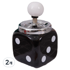 캐시리치 심플 디자인 냄새 차단 재떨이 9 x 15.5 cm, 블랙, 2개