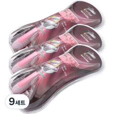 블루버킷 프리미엄 일회용 면도기 핑크 + 헤드 3p 세트, 9세트