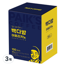 빽다방 아메리카노 스틱커피, 1.6g, 100개입, 3개