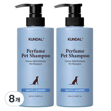 쿤달 네이처 마일드 퍼퓸 애견 샴푸 화이트런더리향, 500ml, 1개입, 8개