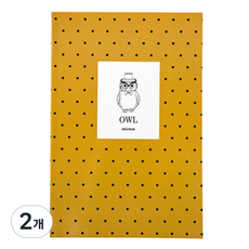미소로 제본노트 48매 1355, 부엉이, 2개