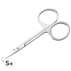 Misung Metal 一般型不鏽鋼鼻毛剪, 銀色, 5個