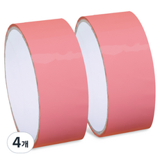아뜰라임 비비드 테이프공 볼 만들기 풍선 컬러 실리콘 테이프 4.8cm, 핑크, 4개