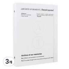 워너디스 아카이브 AOM A5 포카 바인더 커버 6공, 01 화이트, 3개