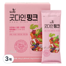 지라이프 굿다인 핑크 곡류가공품 10p, 300g, 3개
