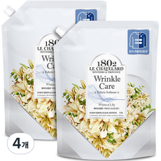 1802 LE CHATELARD 抗皺護理衣物柔軟精 白百合 補充包, 1.5L, 4個