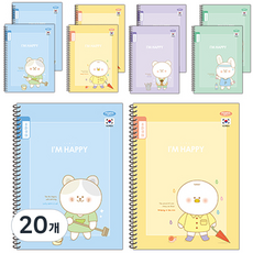 PENPIA 2 000 小學線圈筆記本 8格國語 共用, 20個, 隨機出貨