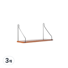 저스틴 심플 우드 다용도 선반 S, 브라운, 3개