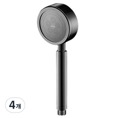 마켓감성 스텐 수압상승 샤워헤드, 블랙, 4개