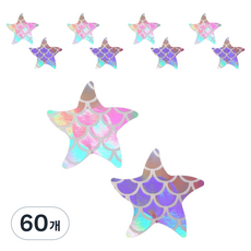 Kelbon 特殊圖案胸貼 白色全息海星, 60個