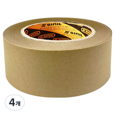Sinil Tape 高黏著力橡膠牛皮紙膠帶 48mm x 40m, 棕色, 4個