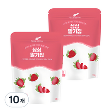 리틀스푼 동결건조 싱싱 딸기칩, 13g, 10개