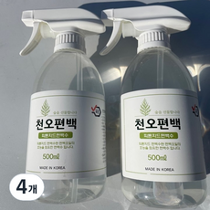 천오 피톤치드 편백수 스프레이, 500ml, 4개