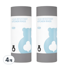 Reonheim 單張撕取式除油拋棄式菜瓜布, 灰色, 25入, 4個