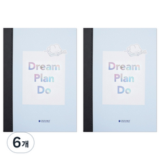 OXFORD 노트 하드커버 주간플래너 96매, 블루, 6개